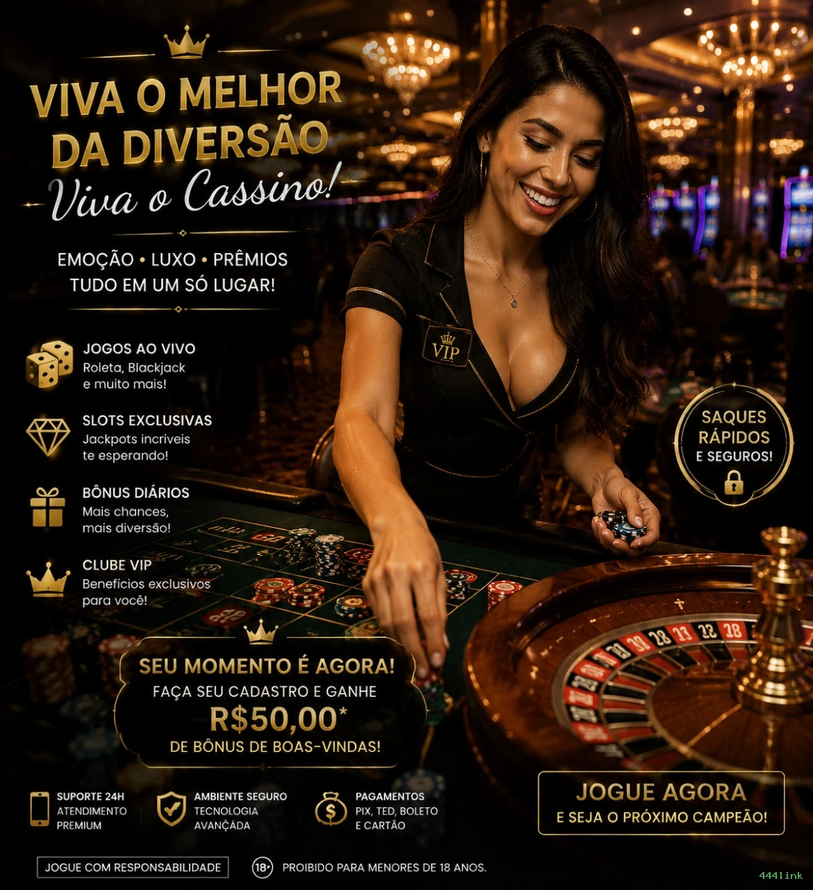 Interface do cassino ao vivo